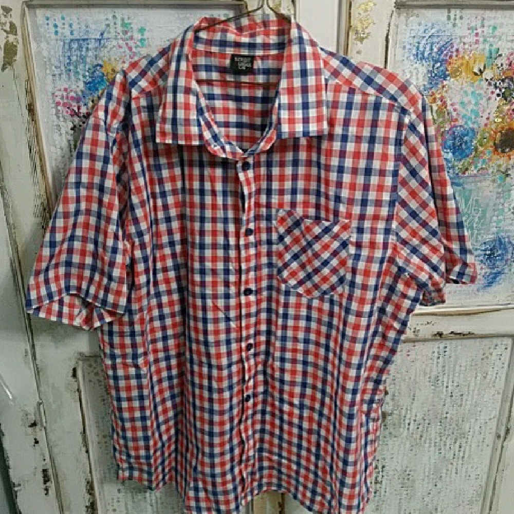 Street Legal Men's Checkered Shirt - Red and Blue